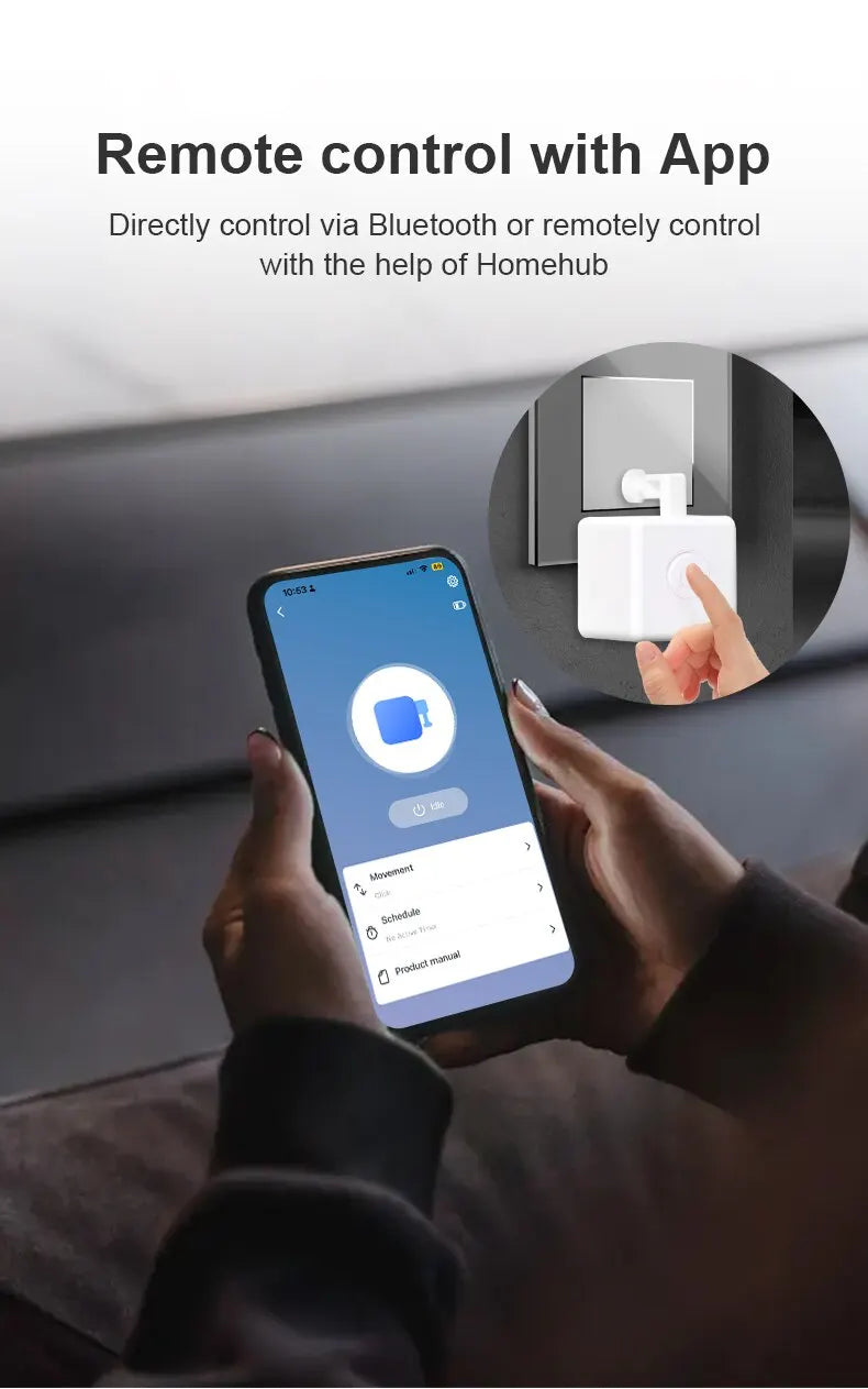 Bluetooth Fingerbot Plus Robot Button Pusher Switch Work With Alexa Google Home Smart Life App