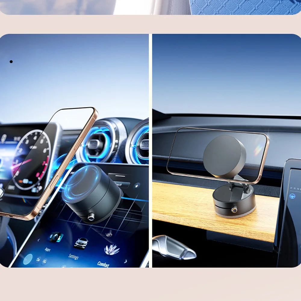 Vacuum Double Side Magnetic Suction Cup Mobile Phone Holder Travel Foldable Kitchen Lazy Bracket For iPhone Samsung Universal