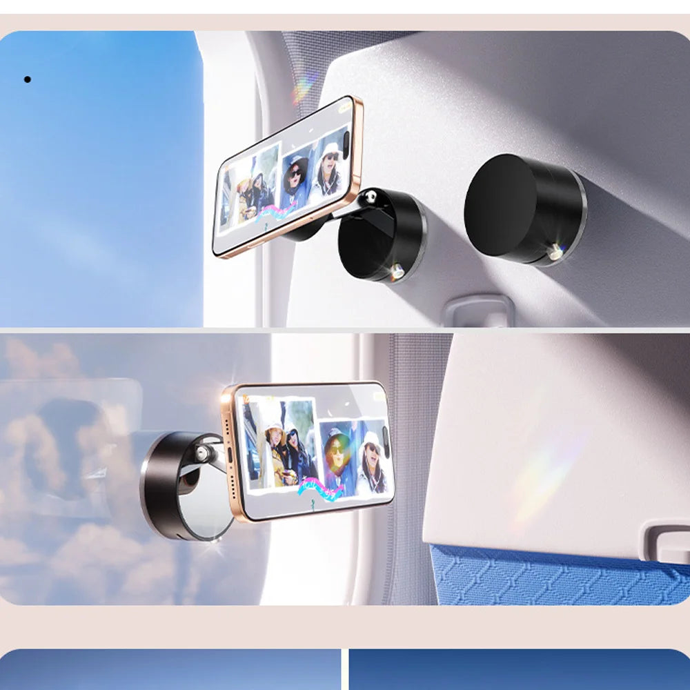Vacuum Double Side Magnetic Suction Cup Mobile Phone Holder Travel Foldable Kitchen Lazy Bracket For iPhone Samsung Universal
