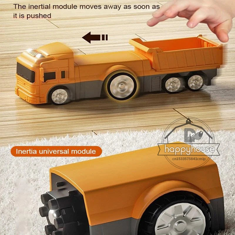 Magnetic Transform Engineering Car Assembled Toys for Toddler Magnetic Blocks for Kids Activities Toy Transforming Robot Car Toy