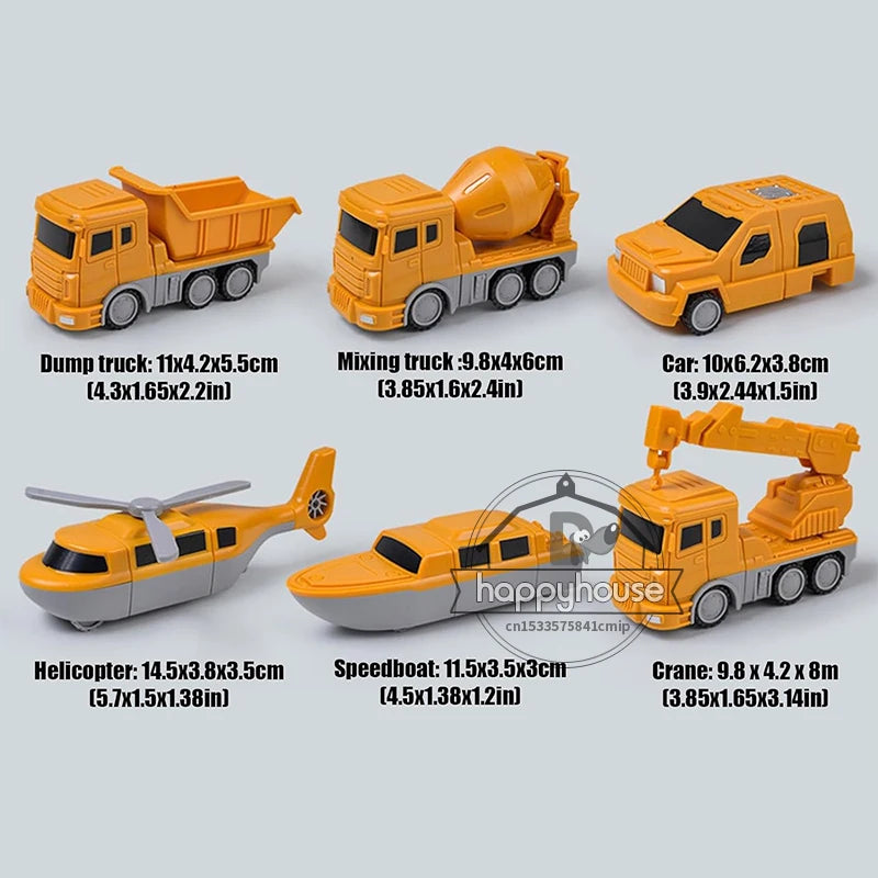 Magnetic Transform Engineering Car Assembled Toys for Toddler Magnetic Blocks for Kids Activities Toy Transforming Robot Car Toy