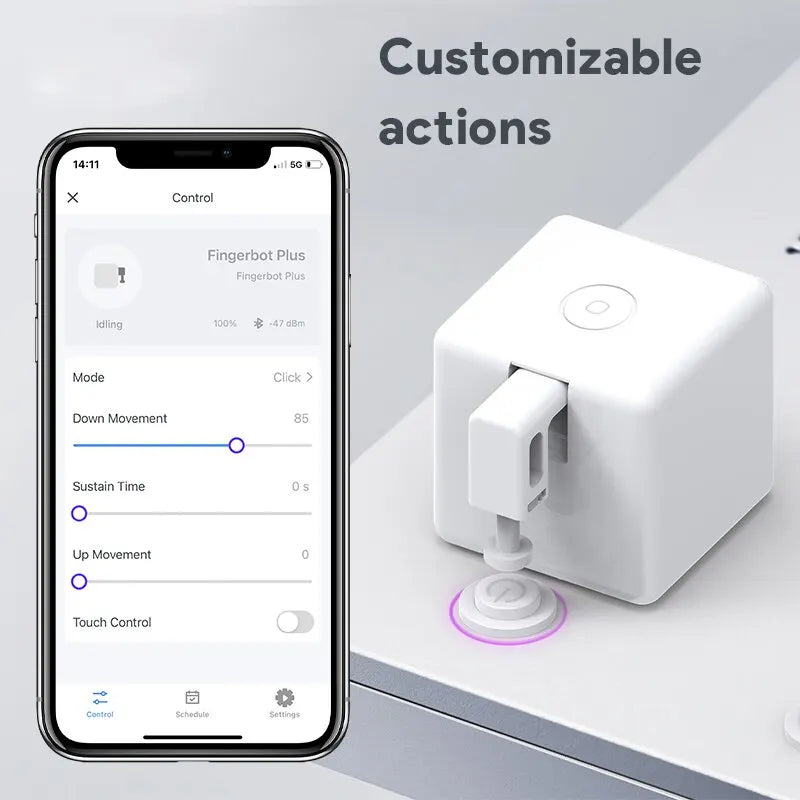 Bluetooth Fingerbot Plus Robot Button Pusher Switch Work With Alexa Google Home Smart Life App